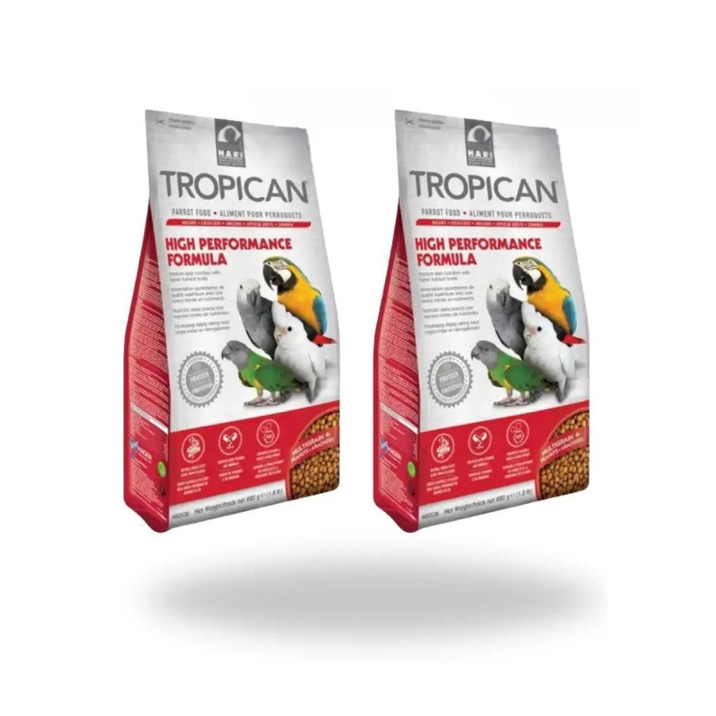 2X1 pienso para loro grande HAGEN TROPICAN ALTA ENERGIA 820 gr.
