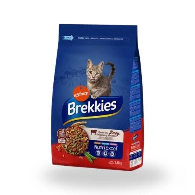 Brekkies Alimento para gatos receta con buey bolsa 3.5 Kg