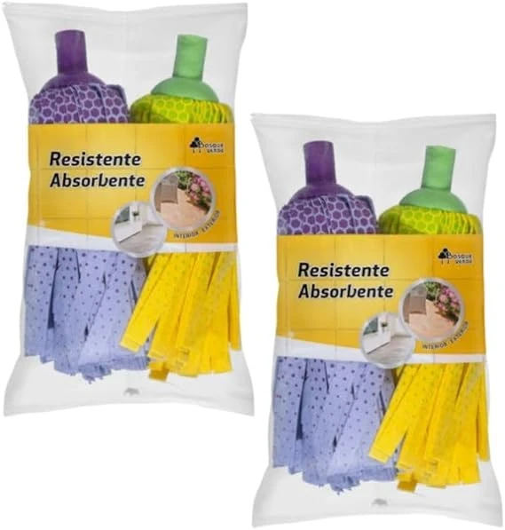 Bosque Verde Pack 4 Fregonas Mega-Absorbentes para Todo Tipo de Pisos