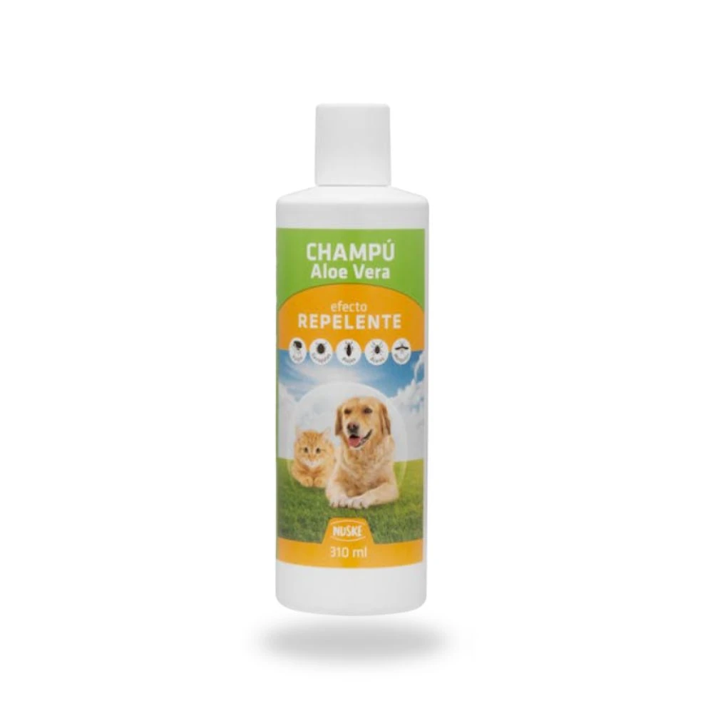 NUSKE Dog and Cat Shampoo with Aloe Vera and Repellent Effect 310 ml