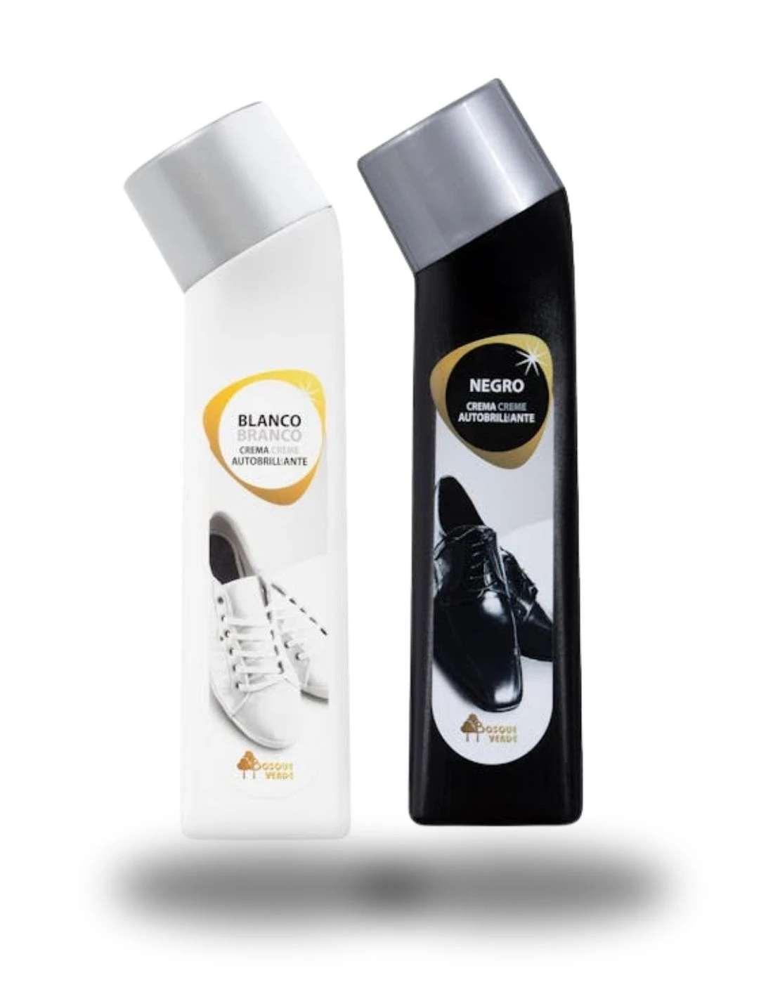 Pack Crema de Calzado Autobrillante Negro y Blanco Bosque Verde