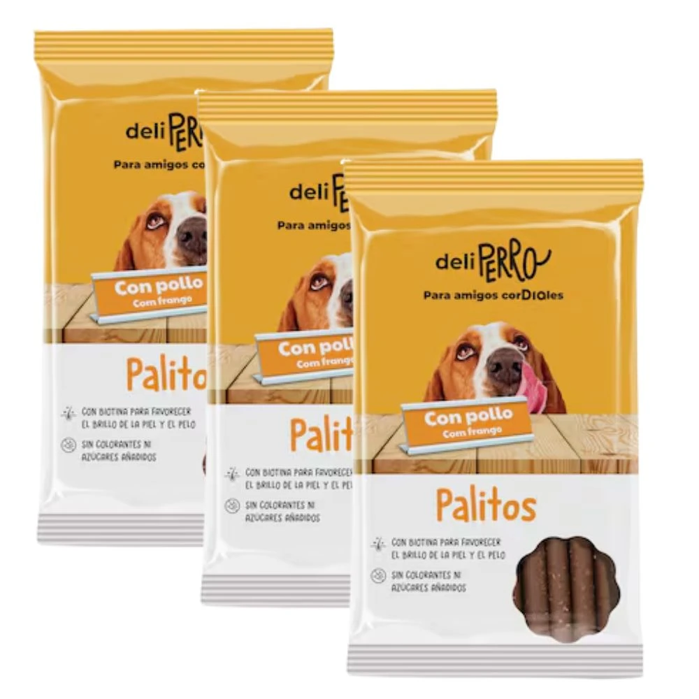 Dia Deliperro Snack para perros palitos con pollo lote de 3 unidades de 200 g