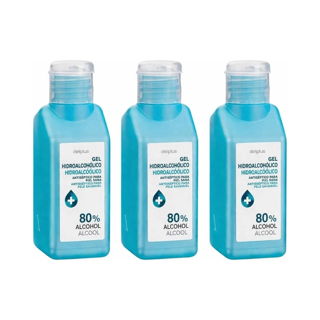 Pack 3 Gel Hidroalcohólico de Manos 80% Alcohol Formato Bolsillo 3 x 75 ml