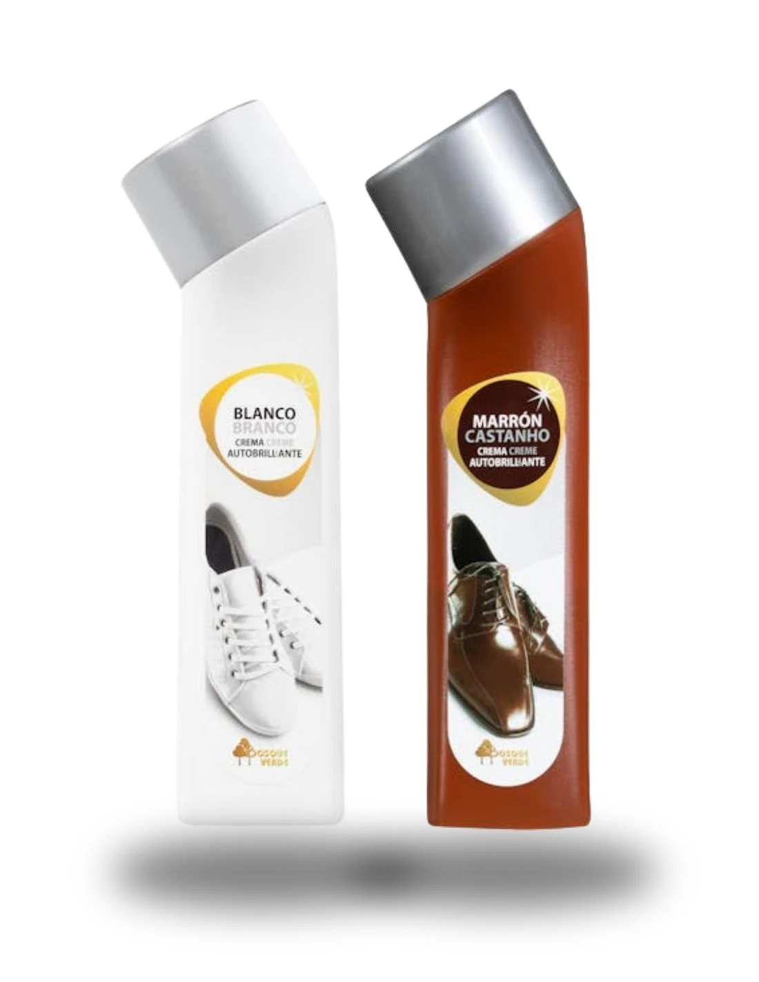 Pack Crema de Calzado Autobrillante Blanco y Marrón Bosque Verde
