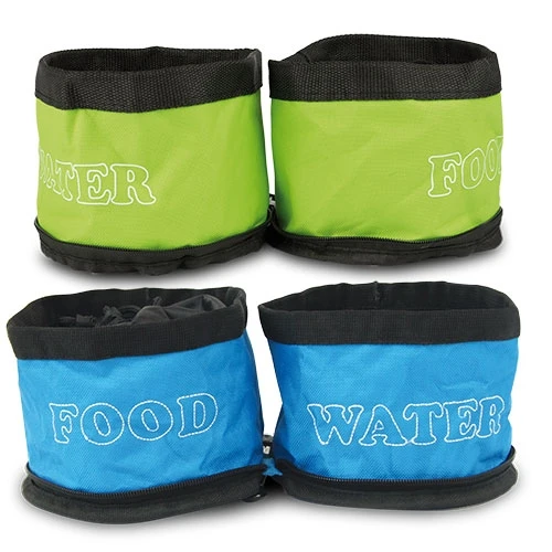 Comedero Bebedero Doble Plegable 2 x 1.4 L para Perros