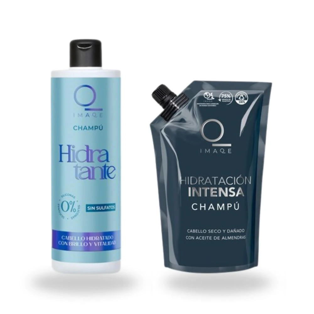 Dia Imaqe Lote Champú Hidratante Intenso Profesional Recambio 750 ml + Champú Ultra Hidratante 380 ml