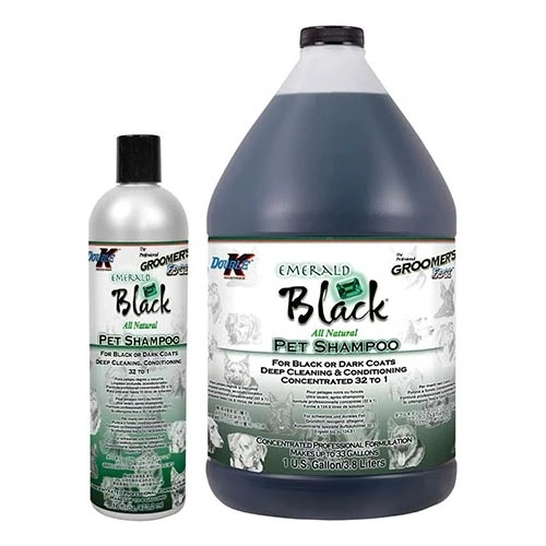 Champú Emerald Black Double K 473 ml para Perros y Gatos