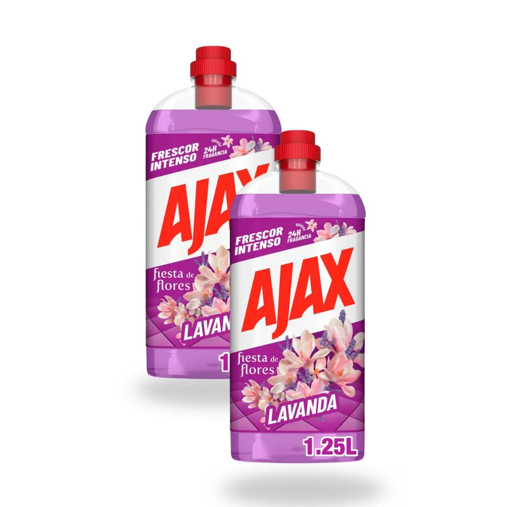 AJAX Pack de 2 unidades Limpiahogar Lavanda 1.25 lt x 2