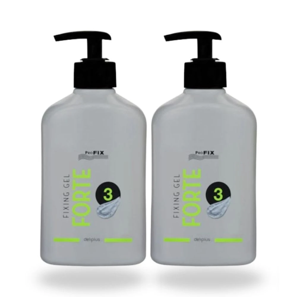Dliplus, Gomina Gel Fijador Cabello Forte ProFix, Fijación 3, 400 ml, Pack de 2 Botes