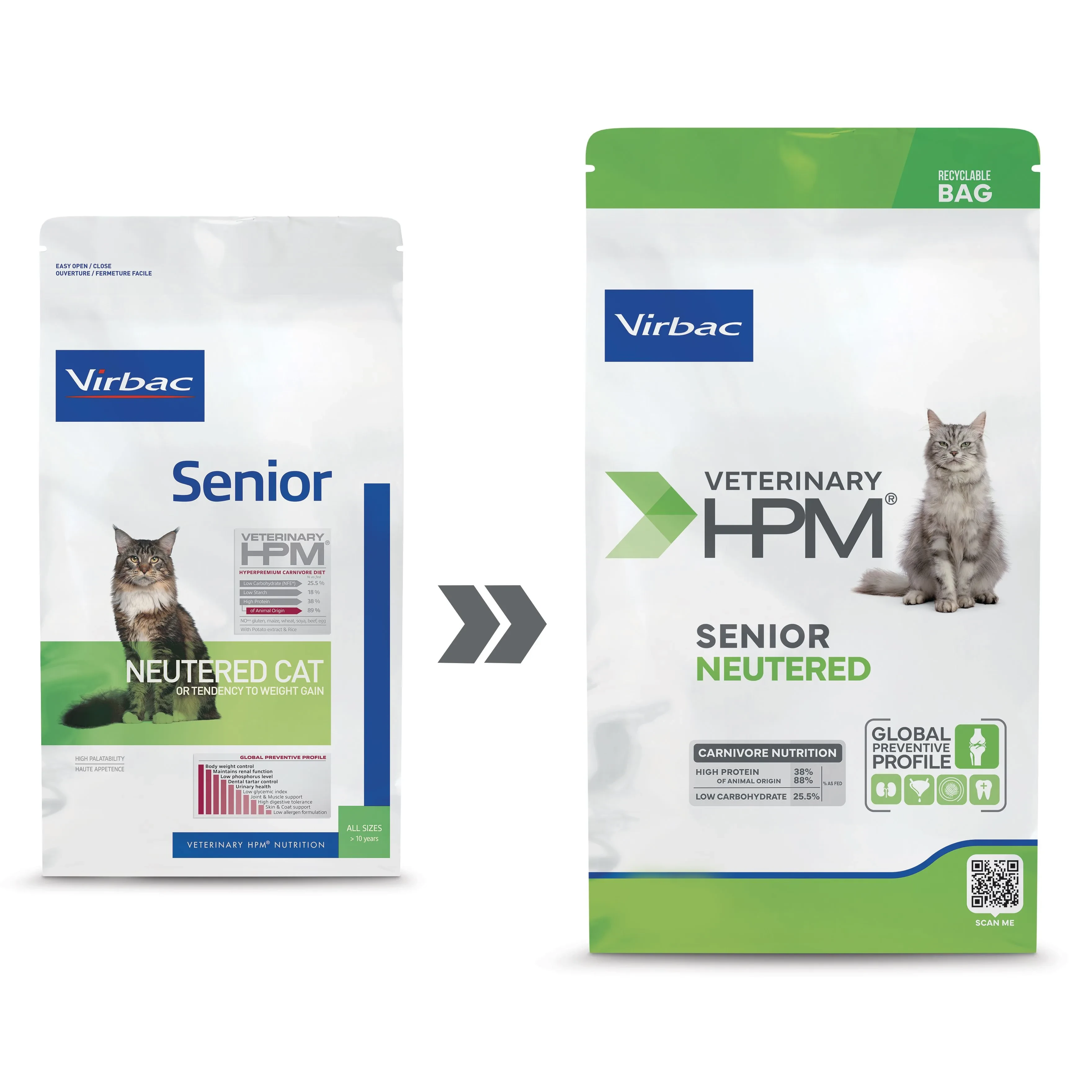 Virbac Veterinary Hpm Senior Neutered Pienso para Gatos 7KG