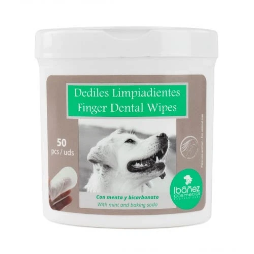 Toallitas-Dediles Limpiadientes 50 uds. para Perros y Gatos de Ibáñez