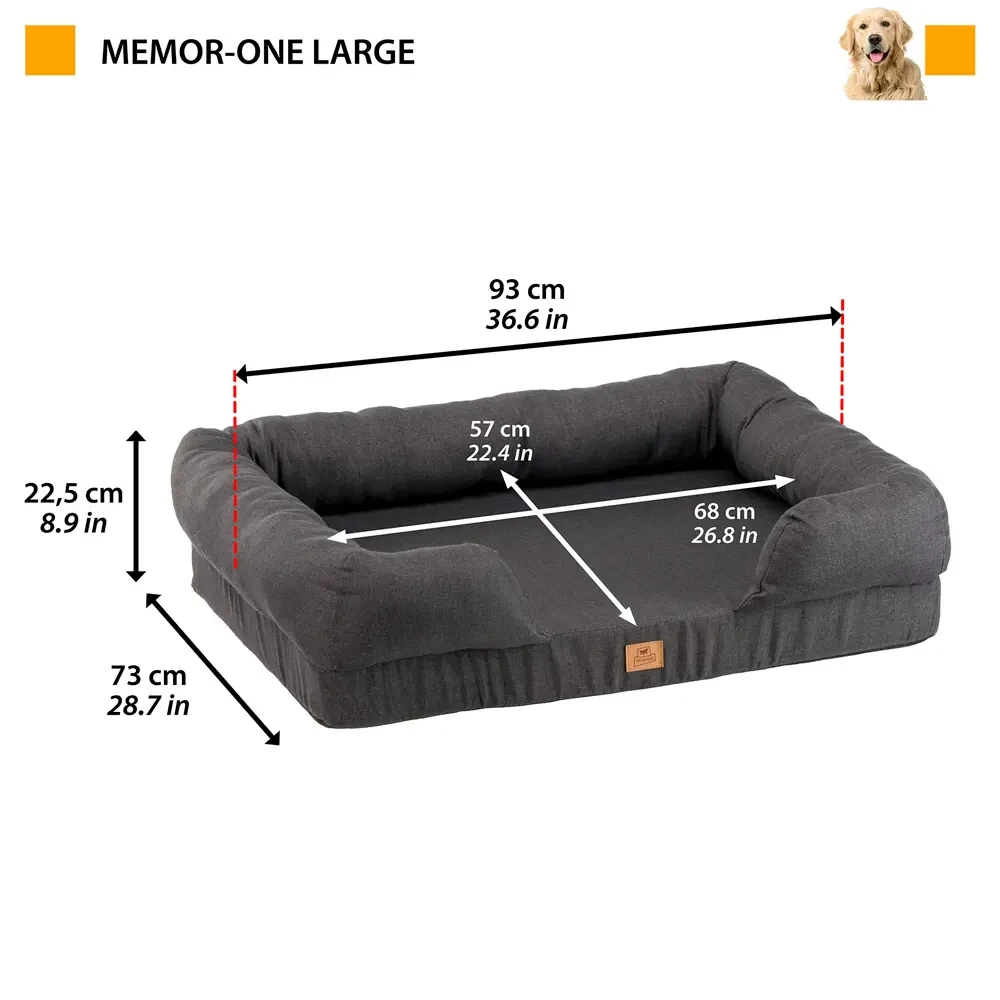 Ferplast Cama Viscoelastica Memor One L 93x73x22,5 Cm para Perros