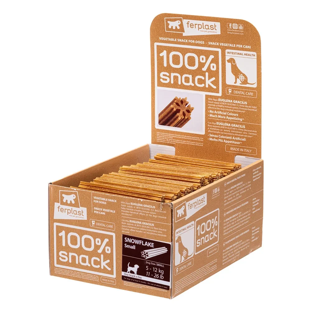 Ferplast 100% Snack Copo de Nieve Medium Alga Eug 70uds para Perros
