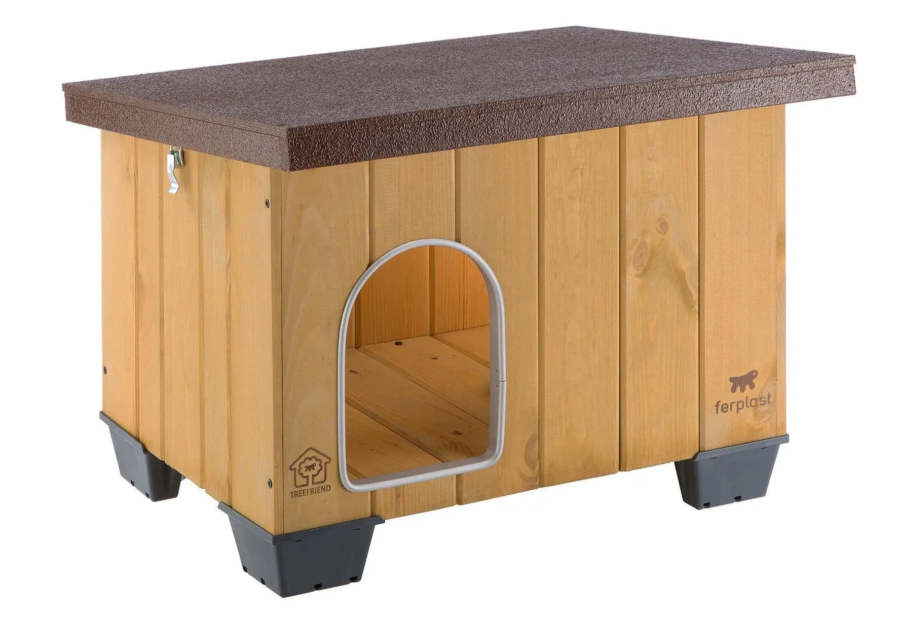 Ferplast Caseta Exterior Madera Baita 50 58x48x45,5 Cm para Perros