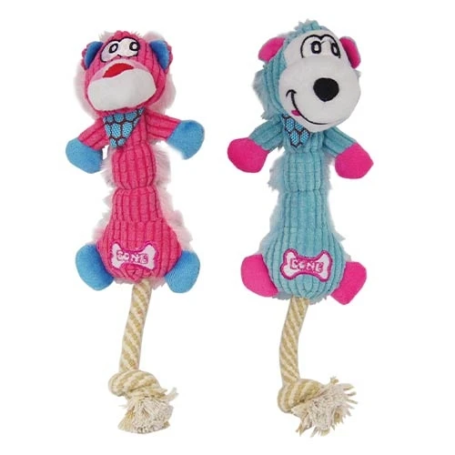 Peluche con Cuerda Leona Rosa para Perros