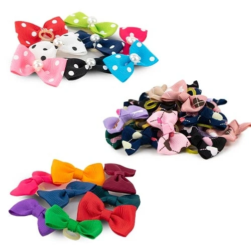 Lacitos con goma DOTS PEARL - 8 uds. para Perros