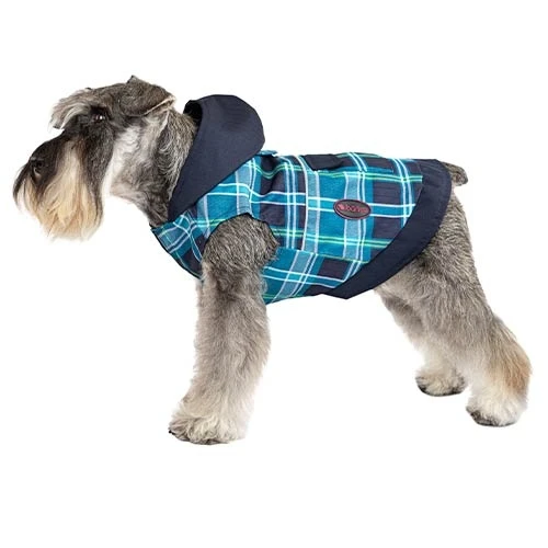 Chubasquero con Capucha Sky Blue ESPALDA 40 cm para Perros