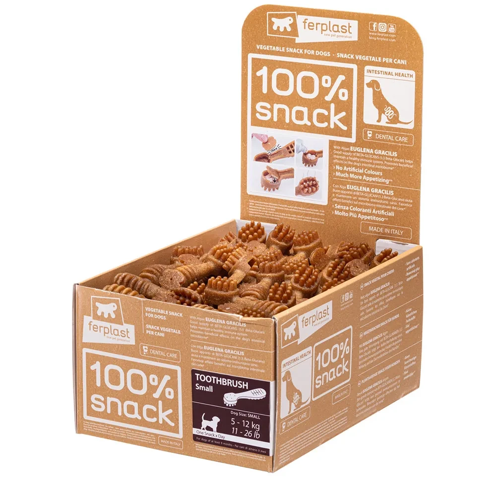 Ferplast 100% Snack Cepillo Dientes Medium Alga Eugl 55uds para Perros