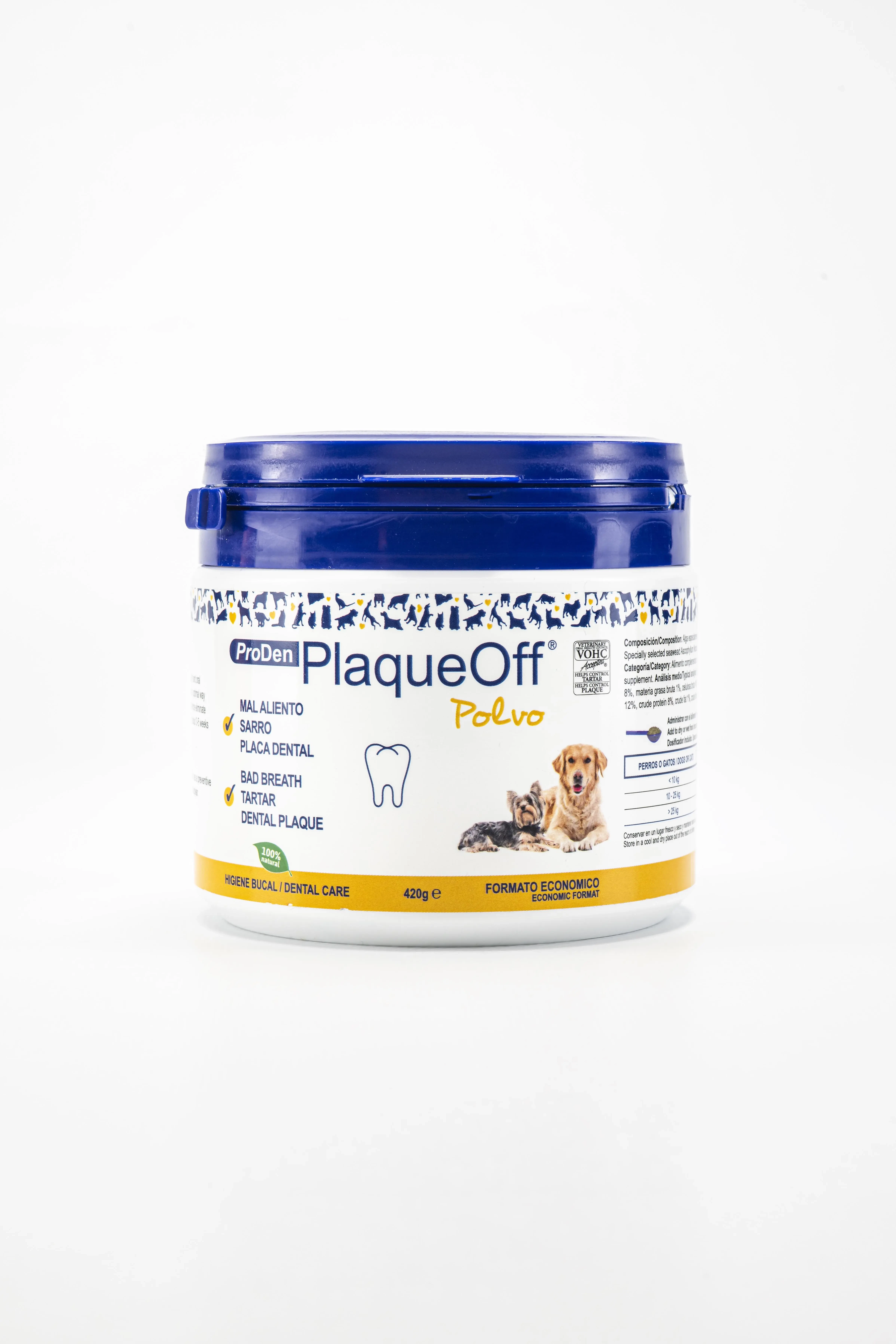 Swedencare Plaqueoff Perros y Gatos Polvo 420 G Producto de Higiene Dental para Perros y Gatos