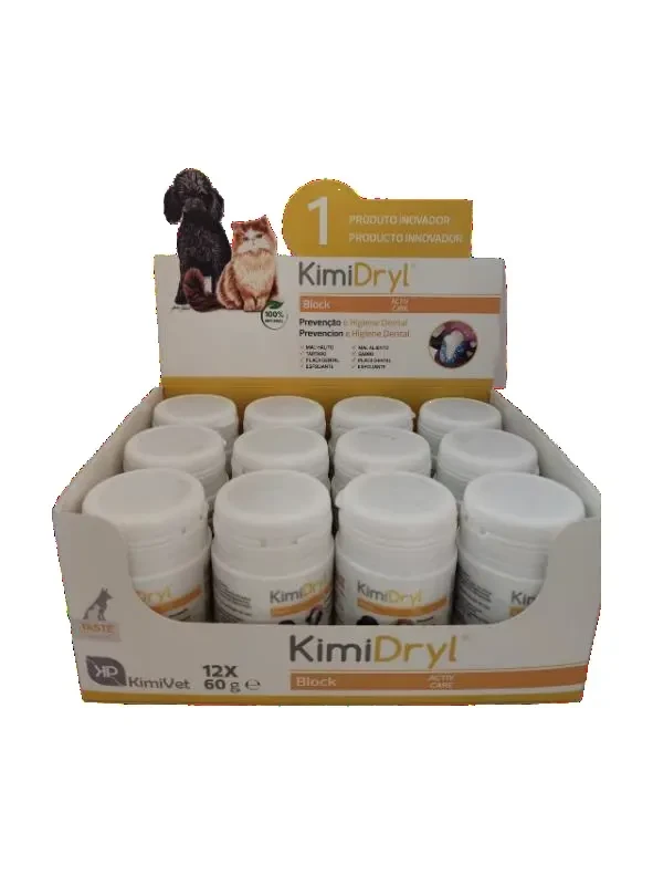 Kimipharma Kimidryl Block 12x60gr Producto de Higiene Dental para Perros y Gatos