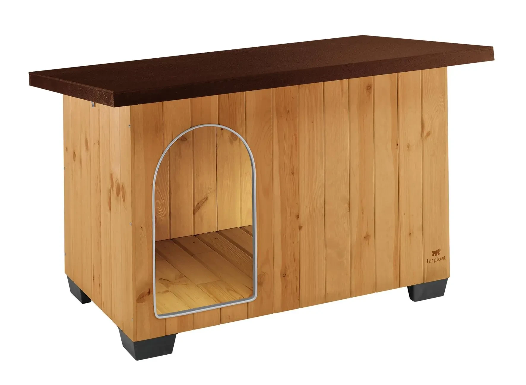 Ferplast Caseta Exterior Madera Baita 120 141x86,5x87 Cm para Perros