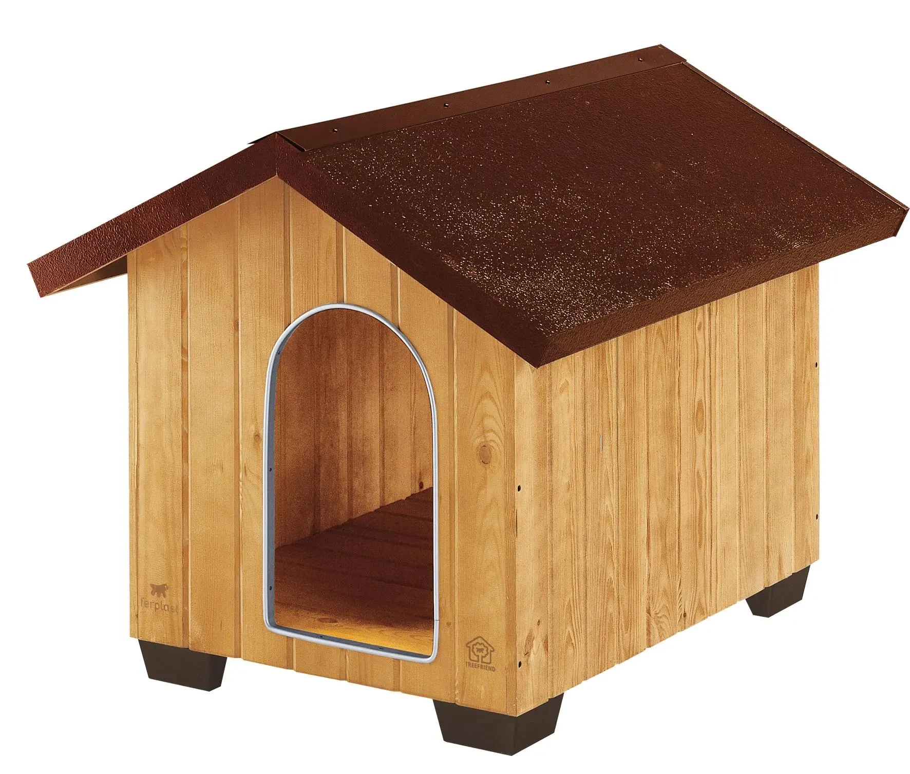 Ferplast Caseta Exterior Madera Domus Large 81,5x102,5x78 Cm para Perros