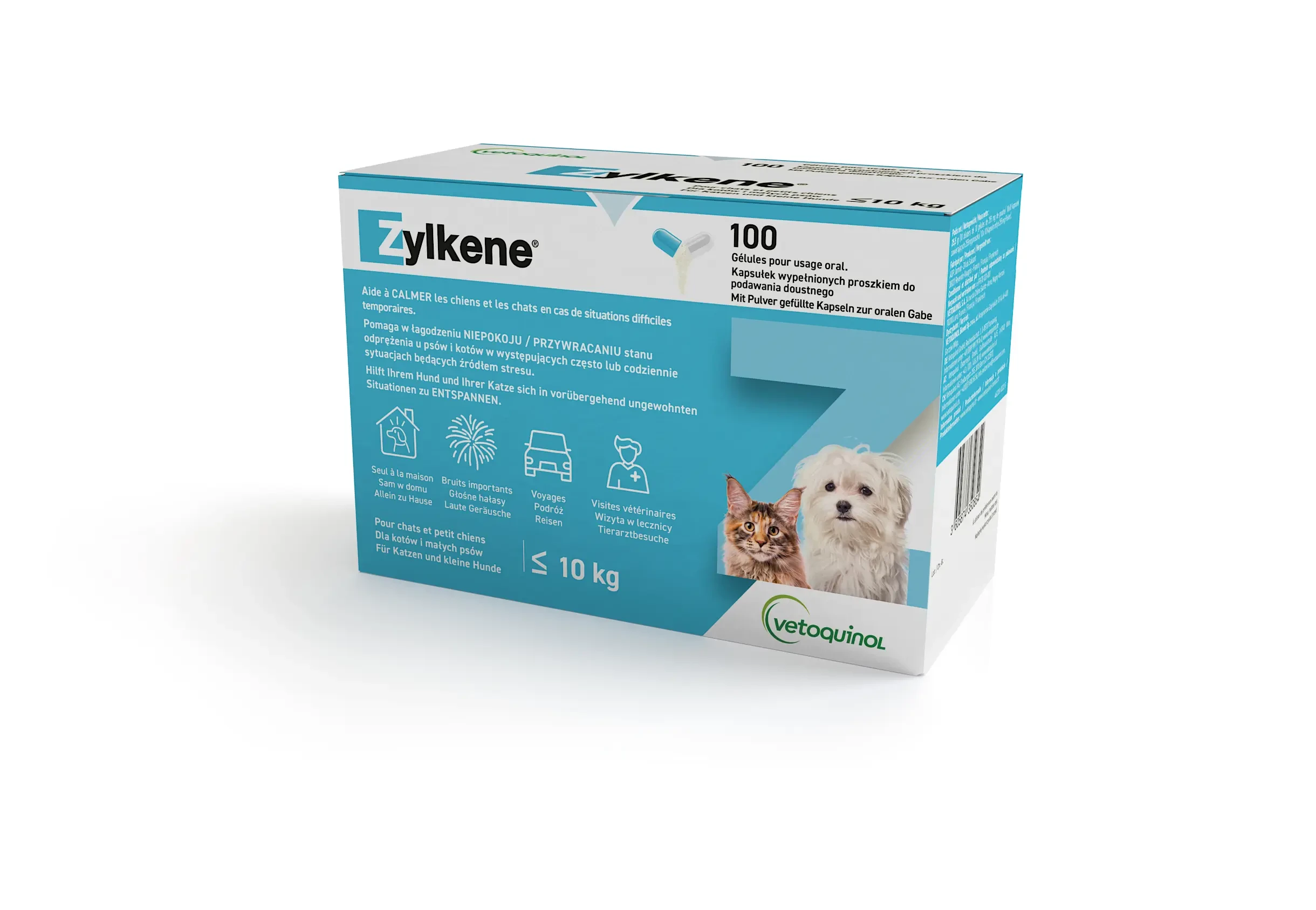 Vetoquinol Zylkene 75mg 100cap Accesorio de Educación y Comportamiento para Perros y Gatos