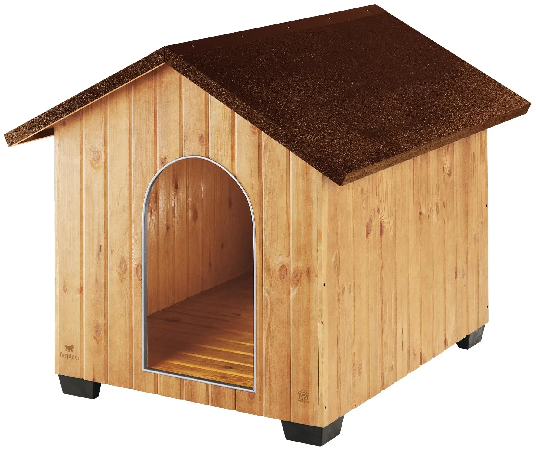 Ferplast Caseta Exterior Madera Domus Maxi 111,5x132x103,5 Cm para Perros