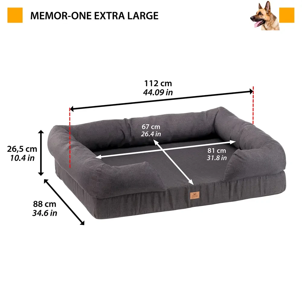 Ferplast Cama Viscoelastica Memor One Xl 112x88x26,5cm para Perros y Gatos