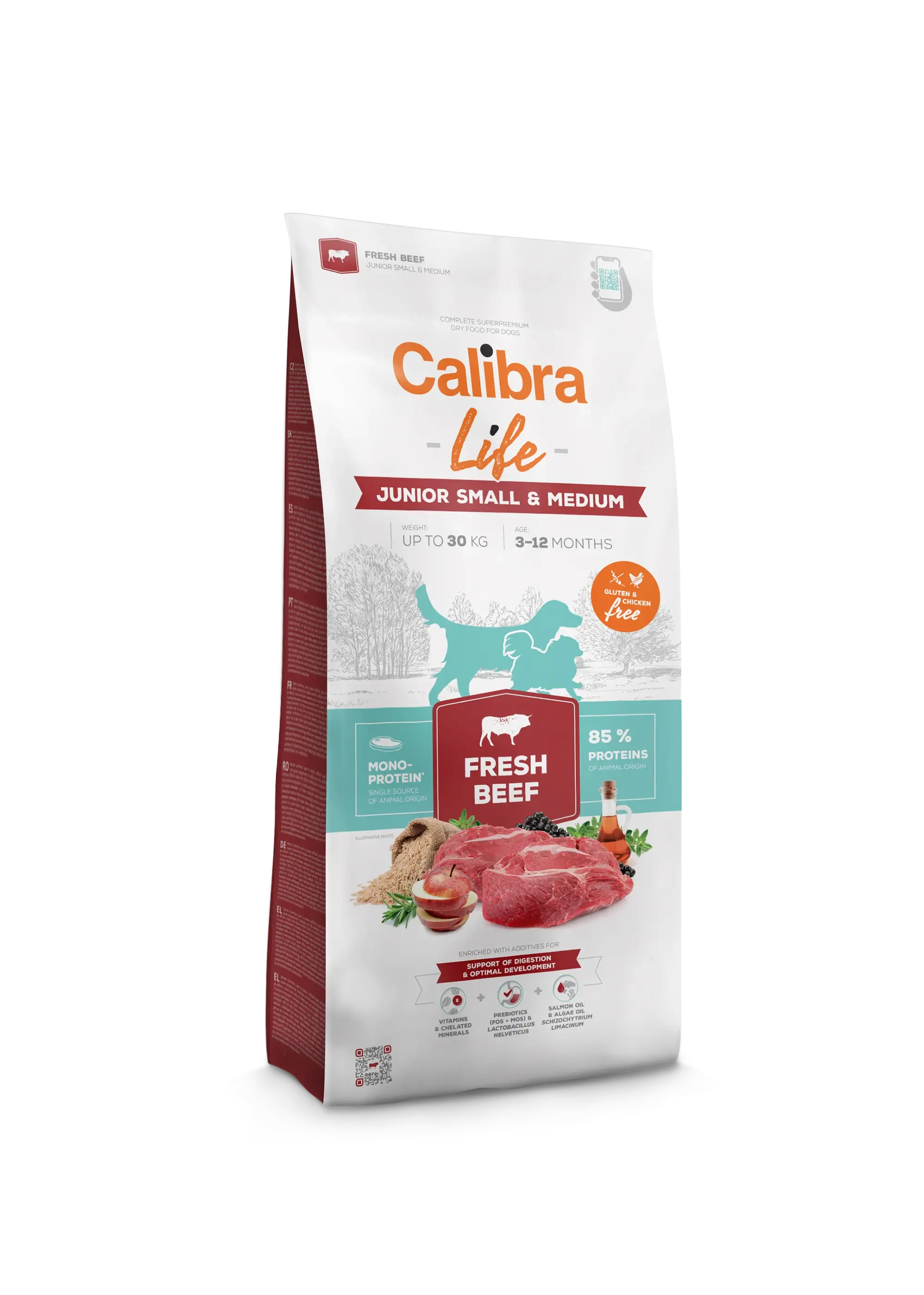 Calibra Life Junior Small & Medium Fresh Beef 12 Kg Pienso para Perros