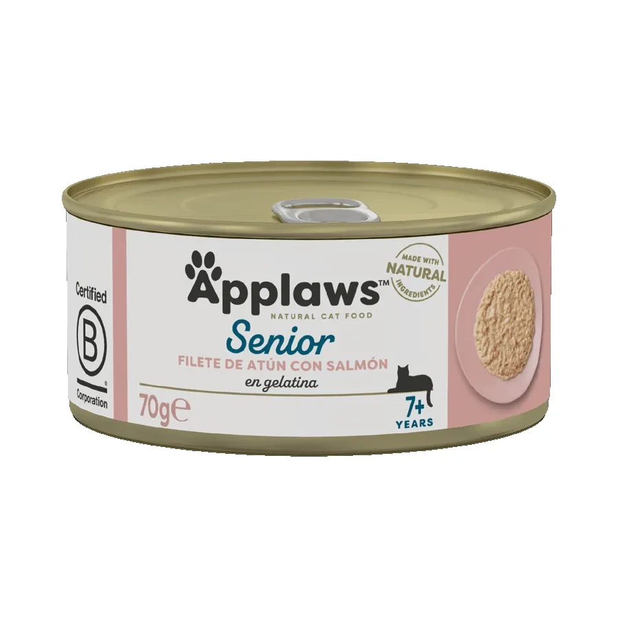 Applaws Senior Lata Atun y Salmón Comida Húmeda para Gatos 24 x 70GR