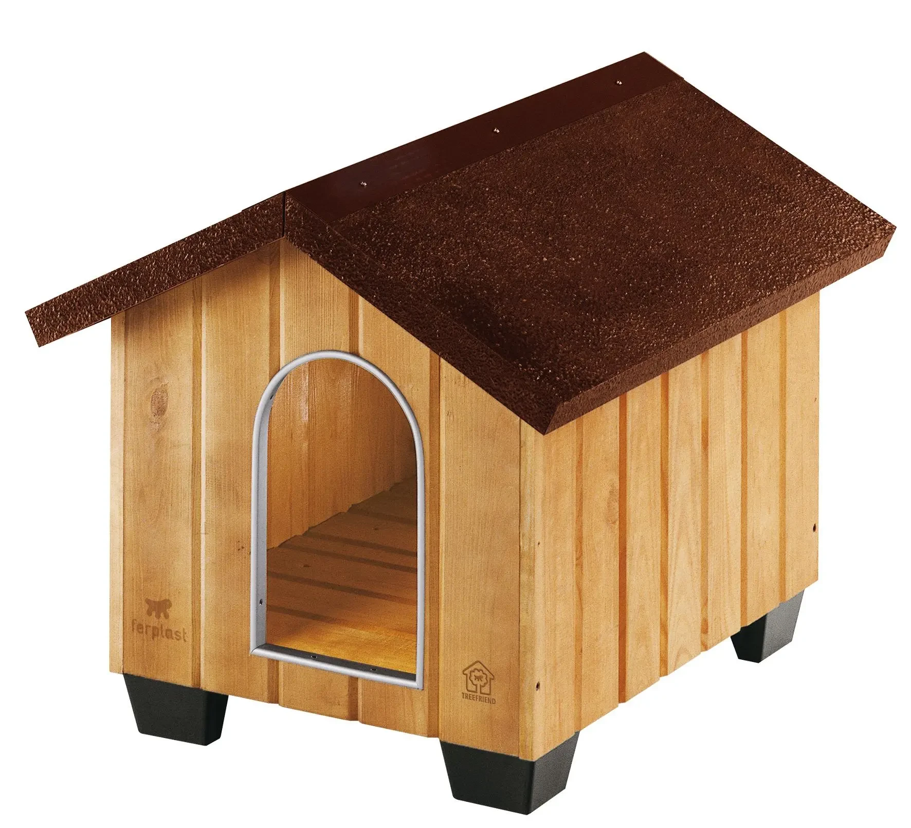 Ferplast Caseta Exterior Madera Domus Small 61x74,5x55 Cm para Perros