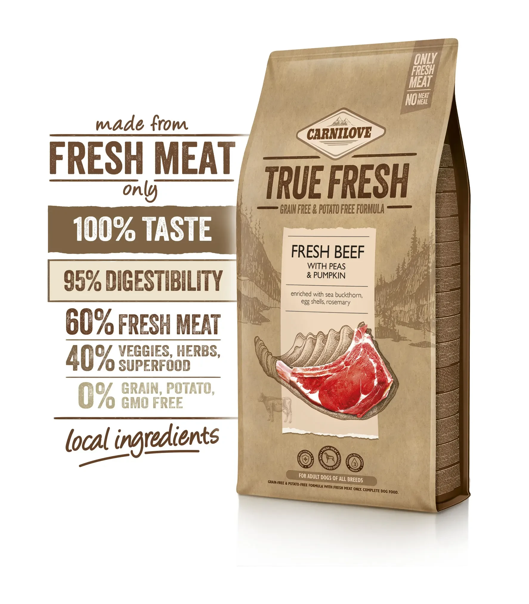 Carnilove Adult True Fresh Ternera 11,4 Kg Pienso para Perros 11.4 kg