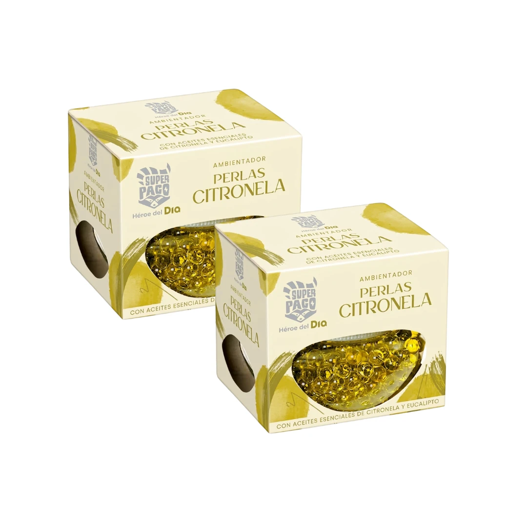 Super Paco Lote de 2 Ambientadores Perlas Citronela 110 g