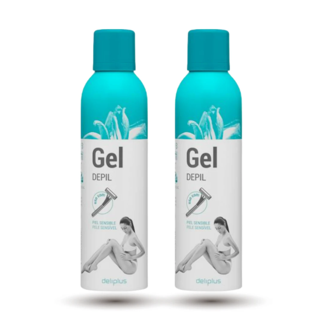 Deliplus Gel para Depilación femenina con Cuchilla Piel Sensible 2 x 200 ml