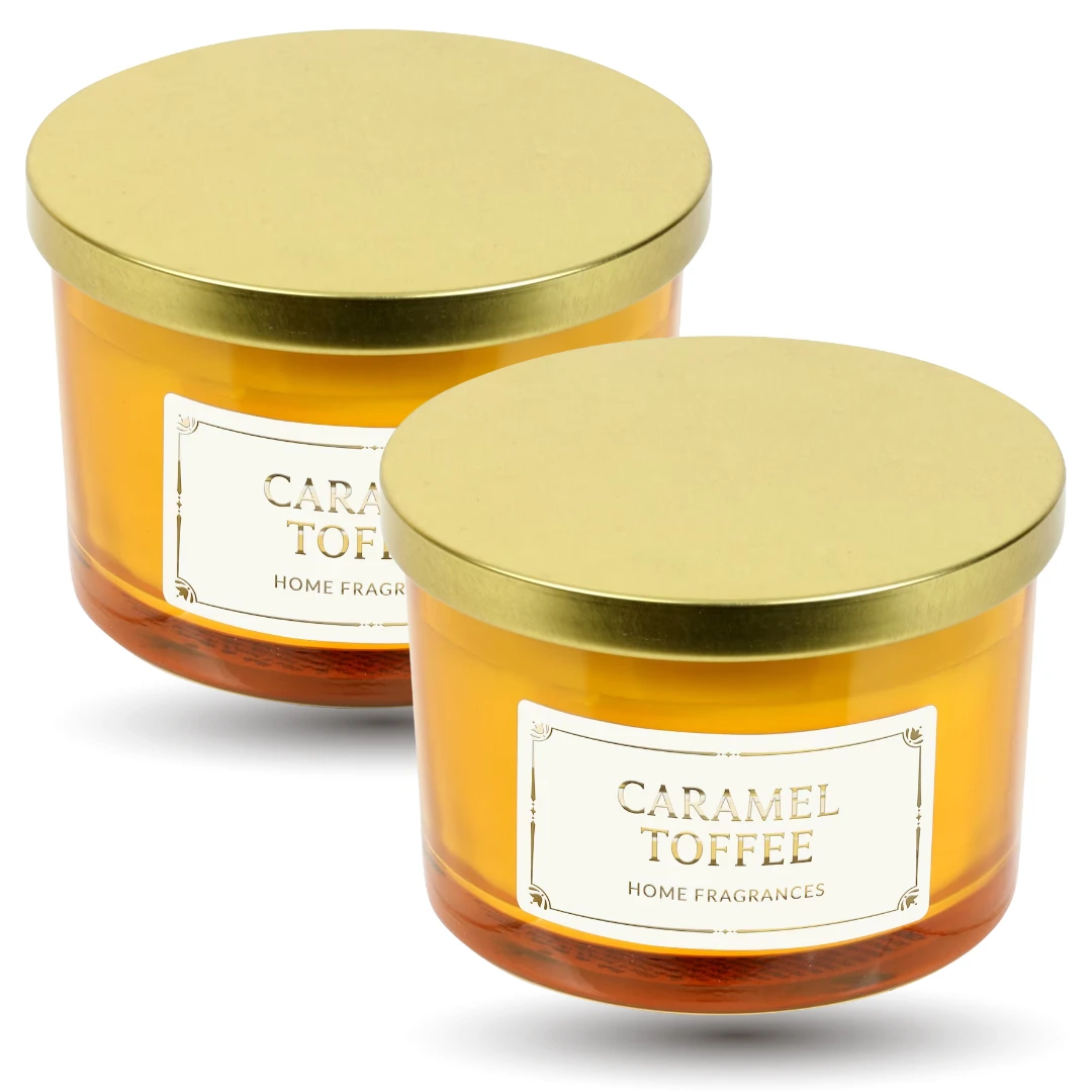Velas Perfumadas Caramel Toffee 3 Mechas Pack 2