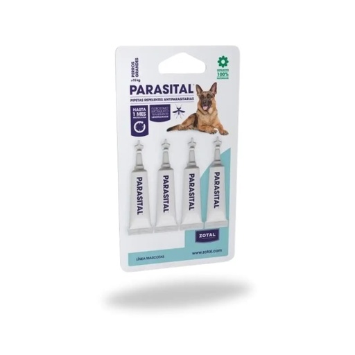 [72520120] Pipetas Repelentes PARASITAL razas GRANDES Perros 4 uds.