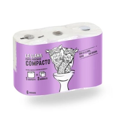 [NDIA96] Papel Higienico Compacto Doble Rollo LA LLAMA 6 uds