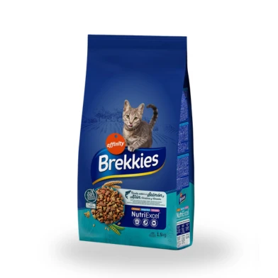 [DIA3004] Alimento para gatos sabor salmón, atún y verduras Brekkies bolsa 1.5 Kg