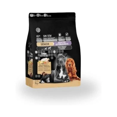 [MC-413] Compy Perros Sénior y Adultos Esterilizados con Pollo, Razas Medianas y Grandes, 3 kg