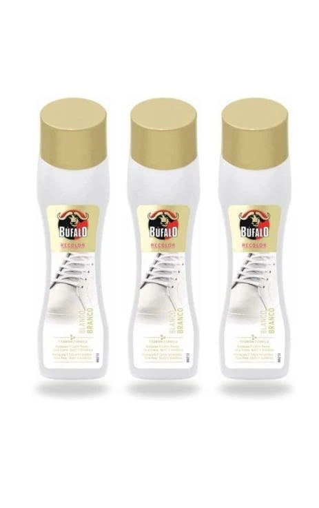 [NALCAM30] BÚFALO Crema Recolor para Calzado Blanco con Autoaplicador 50 ml Pack 3