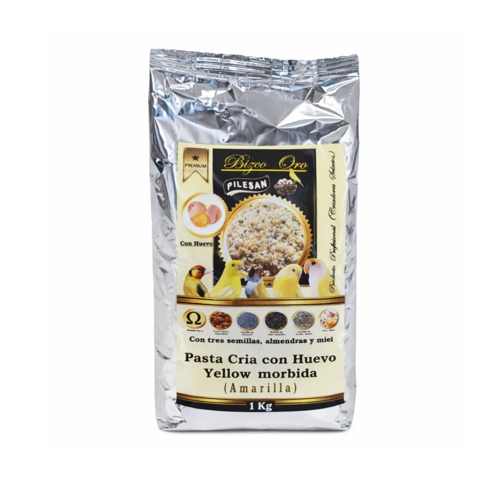[10010841] PILESAN Pasta de Cría Amarilla Mórbida para Canarios Saco 1 kg