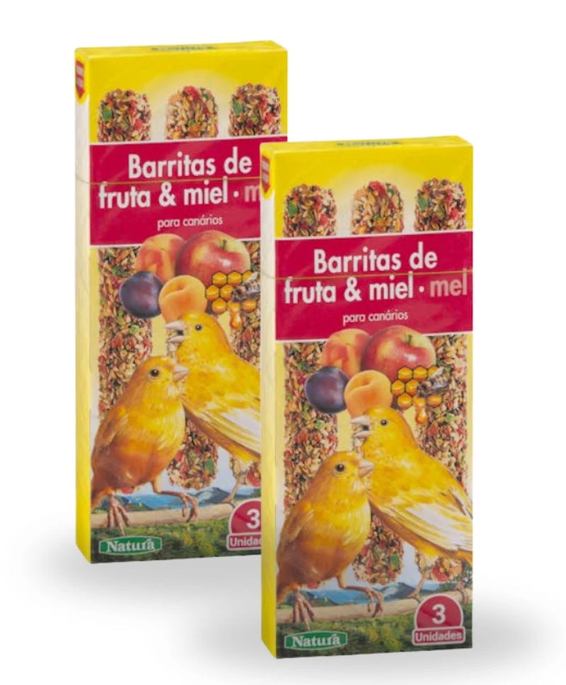 [MCD3-003] Natura Fruit & Honey Bars for Canaries Pack of 2 boxes x 3 bars