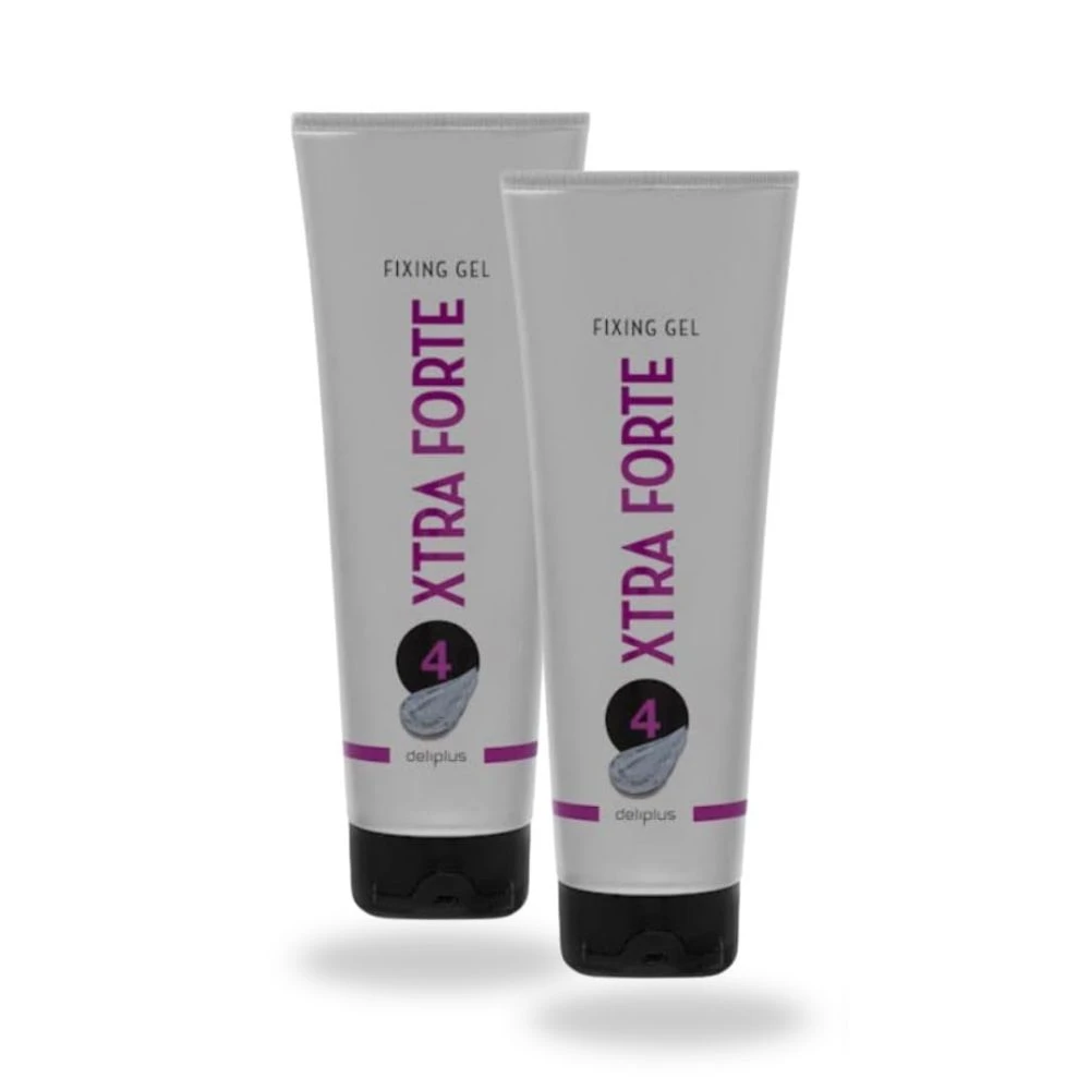 [MER-1] Deliplus Xtra Forte Gomina Gel Fijador Cabello Fijación 4 Pack 2 x 250 ml