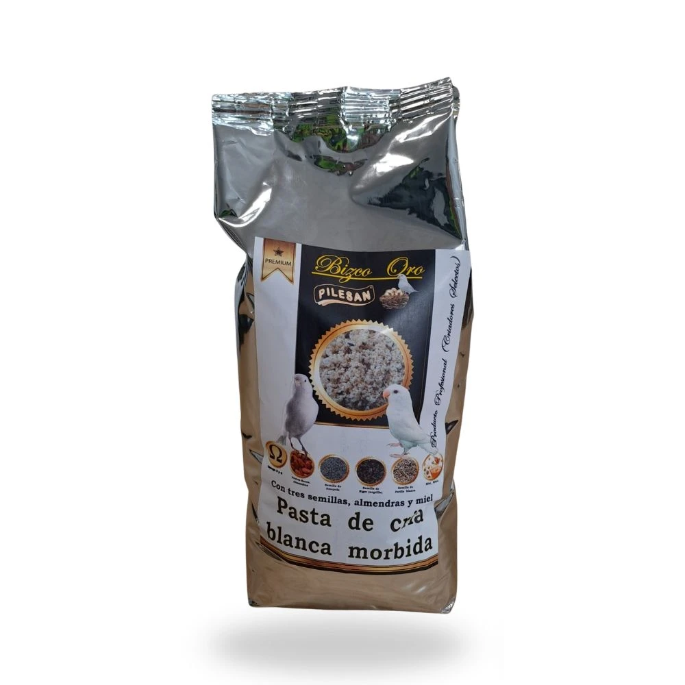 [10010821] Pilesan Pasta de Cría Blanca mórbida, con Tres Semillas, Almendra y Miel 1 kg