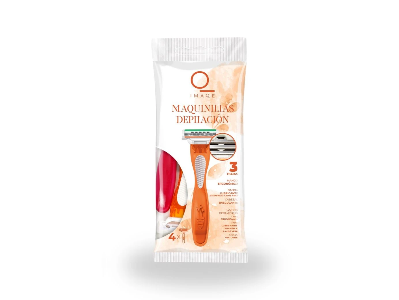 [TU-YQMS-DDA4] Rasoir jetable Imaqe de Dia 3 lames Sachet 4 unités