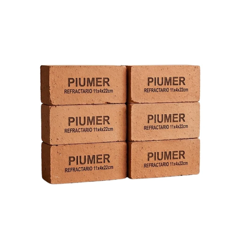 [MSD-1] Piumer Ladrillo Refractario de Cerámica para Chimeneas y Barbacoas Lote de 6 Unidades 11x4x22 cm