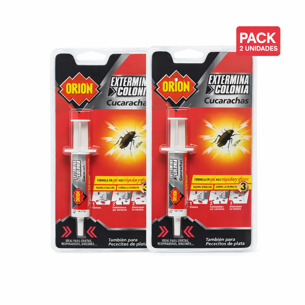 [ALC-M1] ORION Extermina Colonia Cucarachas Gel – Pack 2 Unidades