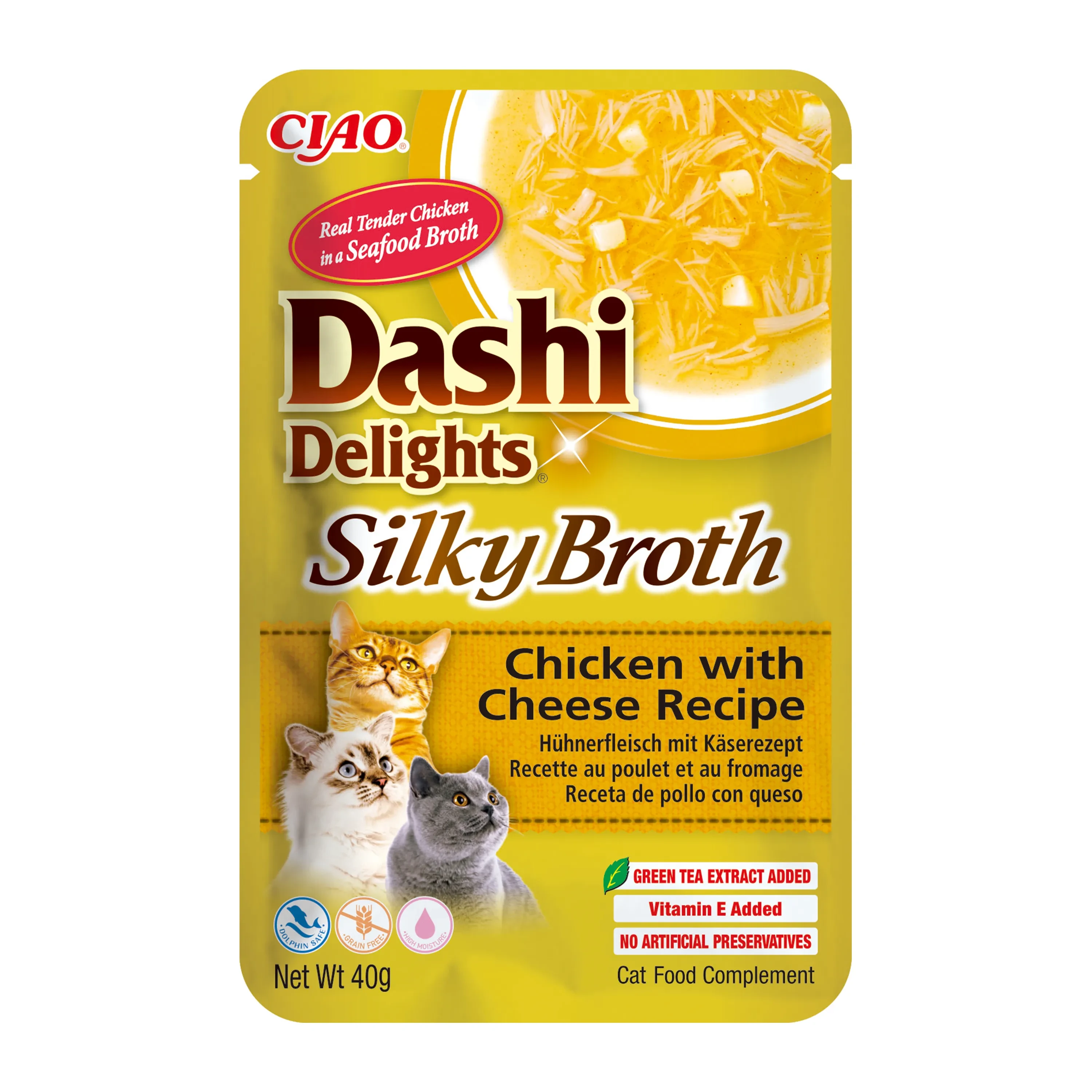 [EU883] Churu Dashi Delight Receta de Pollo y Queso Snack para Gatos 12 X 40GR