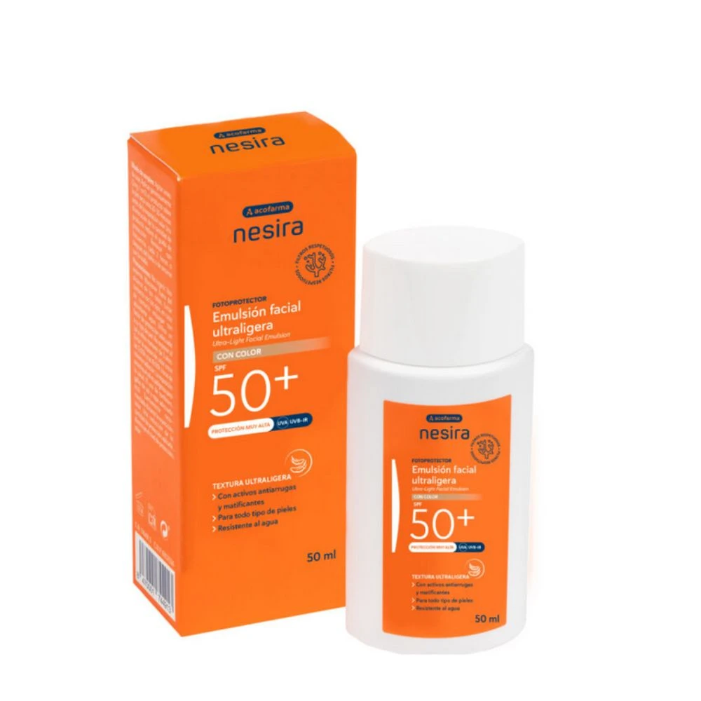 [174491] ACOFAR NESIRA Emulsión Fluida Facial SPF50 con Color